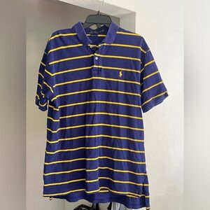 Vintage Men’s Striped Purple & Yellow Polo Ralph Lauren Sz X-Large